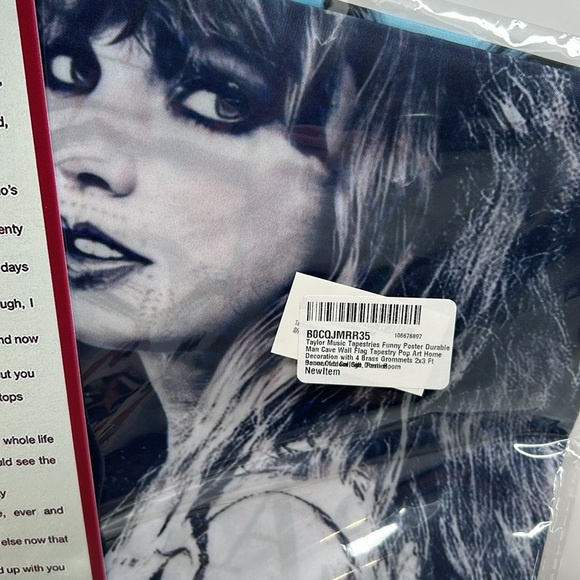 Taylor Swift Fan Bundle Including Wall Tapestry, Lyric Metal Sign And Makeup Bag - Picture 4 of 9